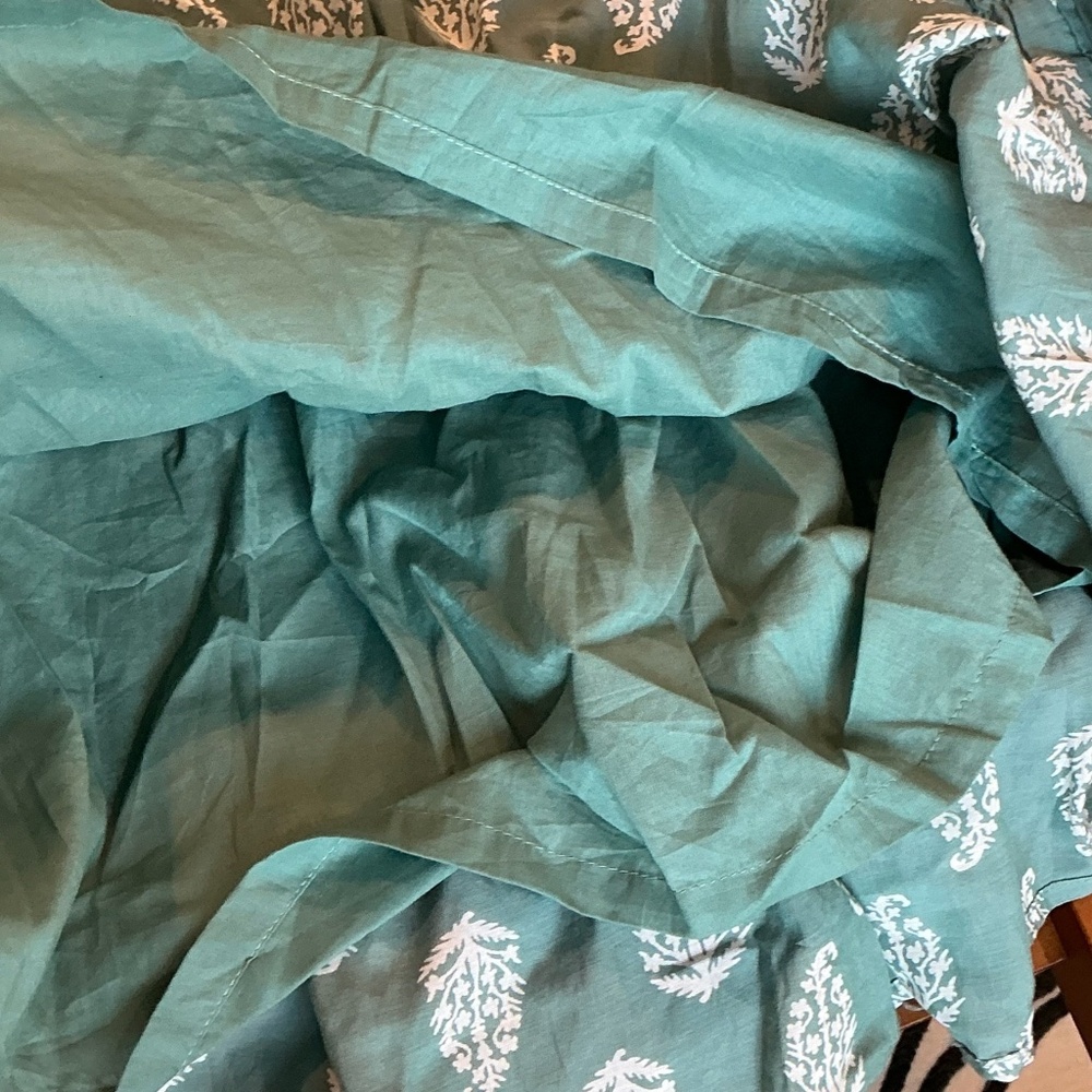 Lucky Brand Green Floral Tiered Maxi Dress Size Large Boho - Picture 5 of 7